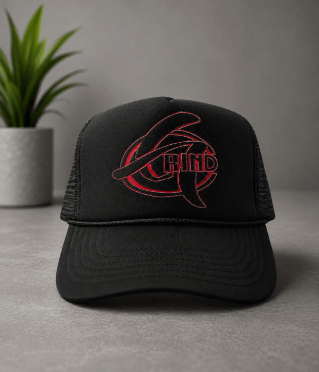 Grind Mode Black Trucker Hat